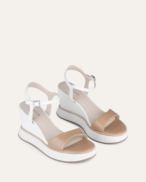 White platform wedge on sale heels