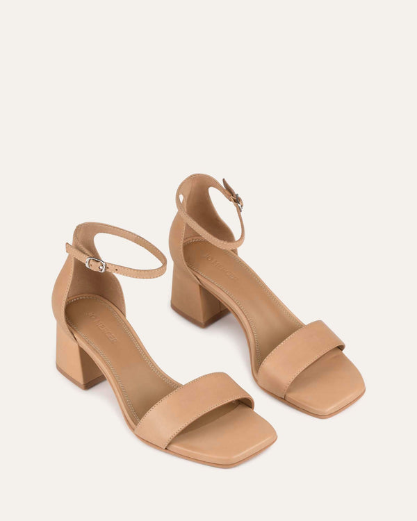 Tan block sales heel sandals