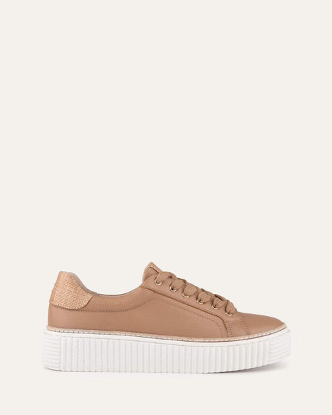 ARIANNA SNEAKERS TAN RAFFIA Jo Mercer