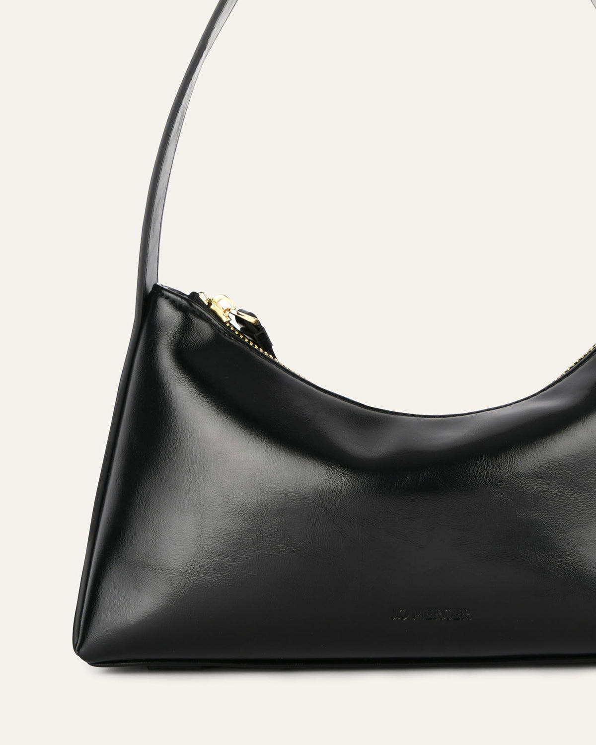 ARLO SHOULDER BAG BLACK LEATHER