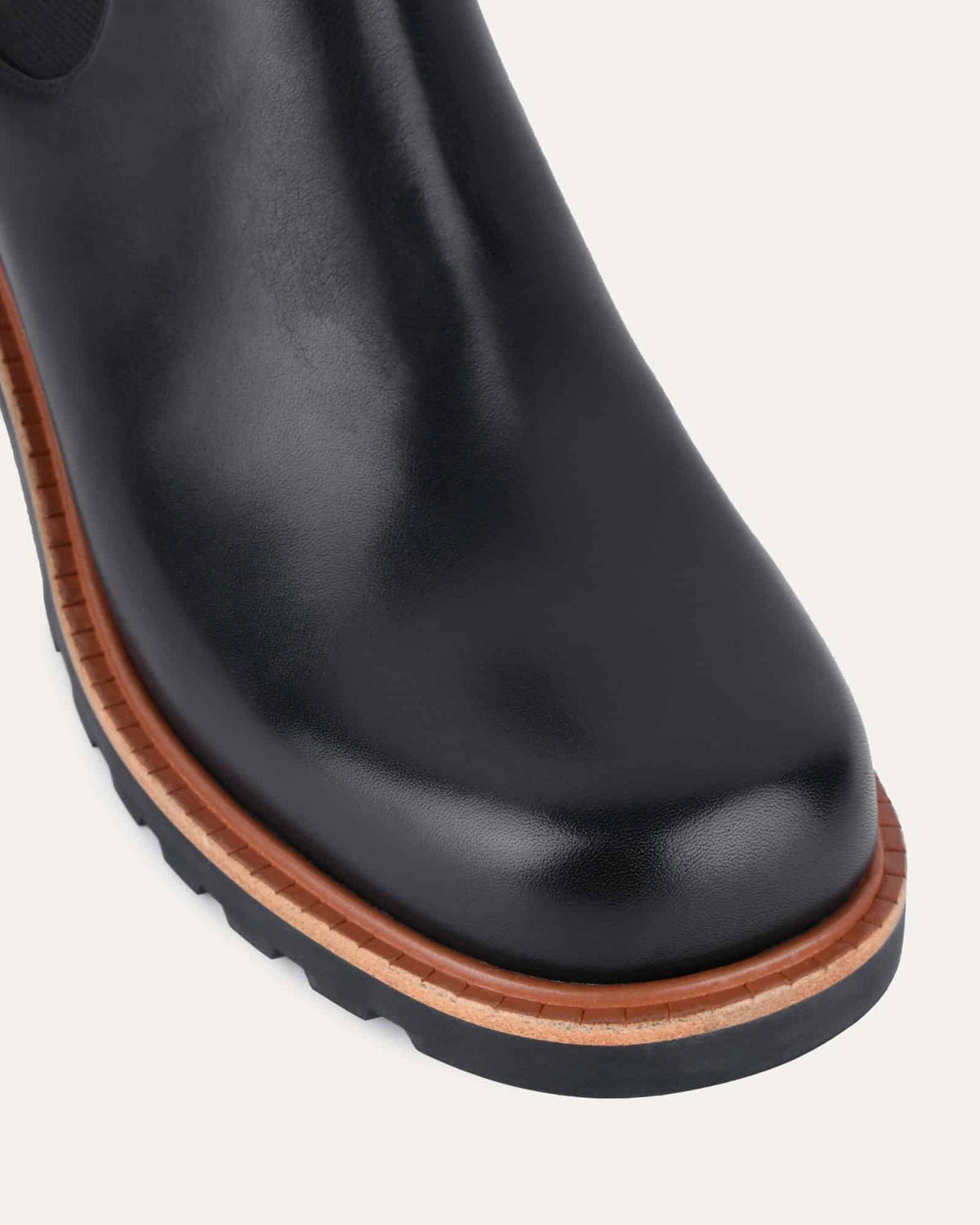 BEVERLEY MID ANKLE BOOTS BLACK LEATHER