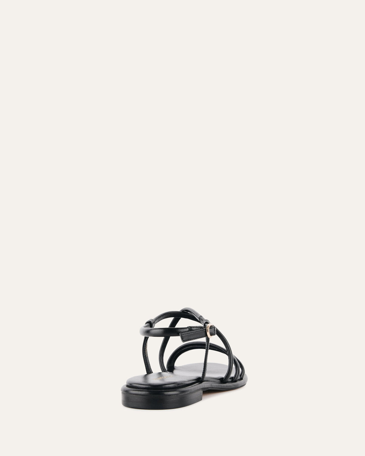 CATALINA FLAT SANDALS BLACK LEATHER