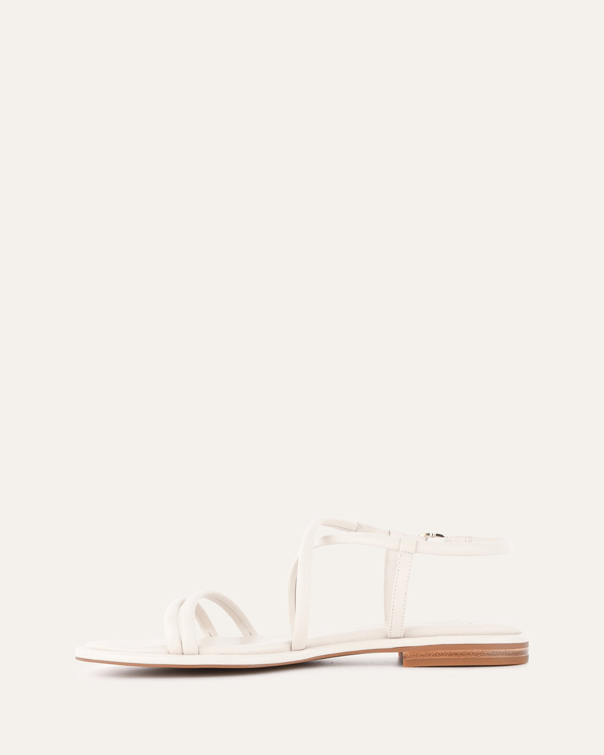 CATALINA FLAT SANDALS OFF WHITE LEATHER