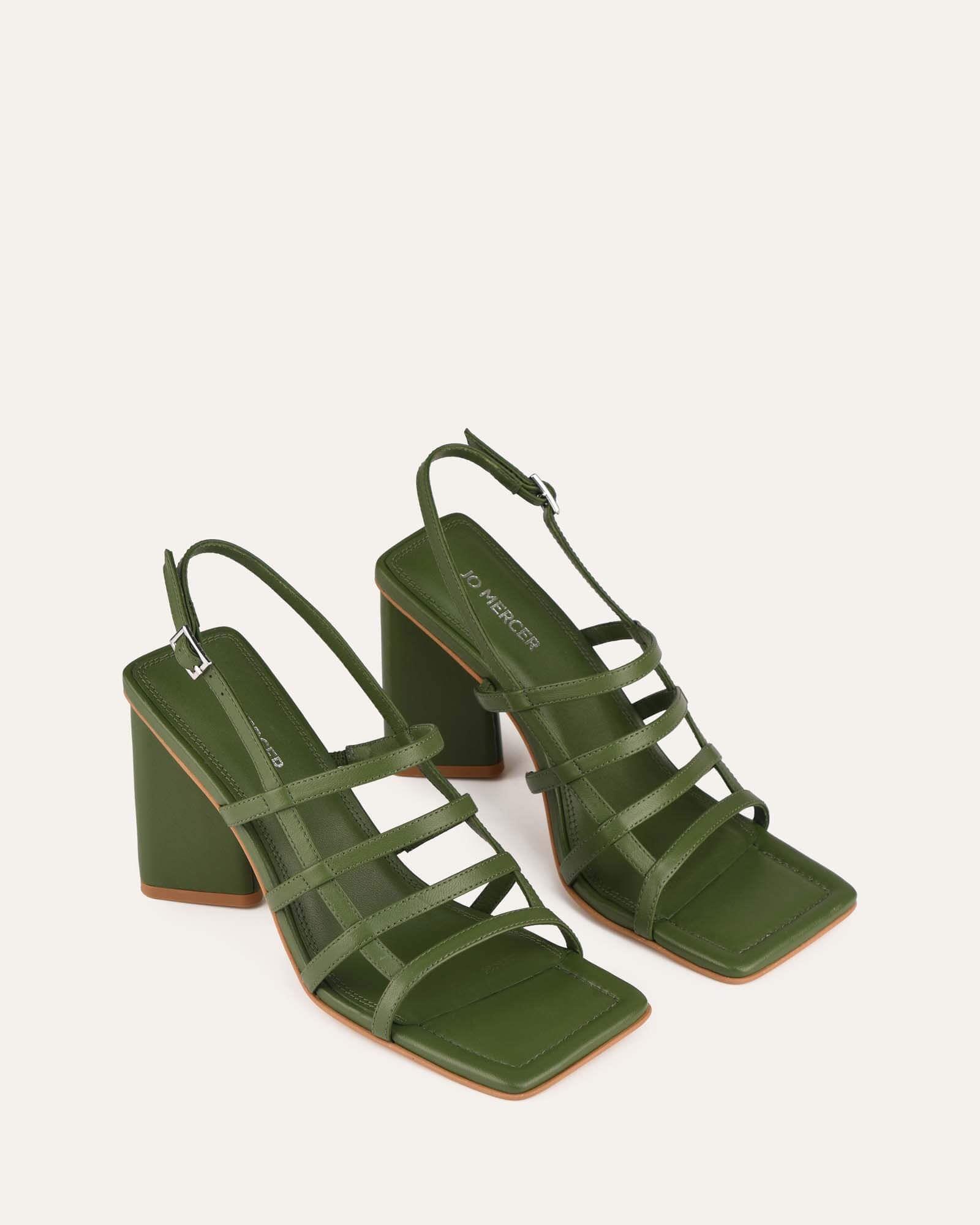 Green Patent Heels - High Heel Sandals - Strappy High Heels - Lulus