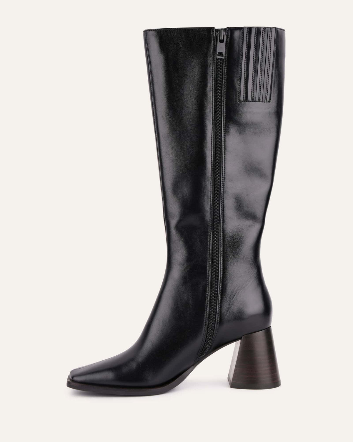 ELIAS KNEE BOOTS BLACK LEATHER