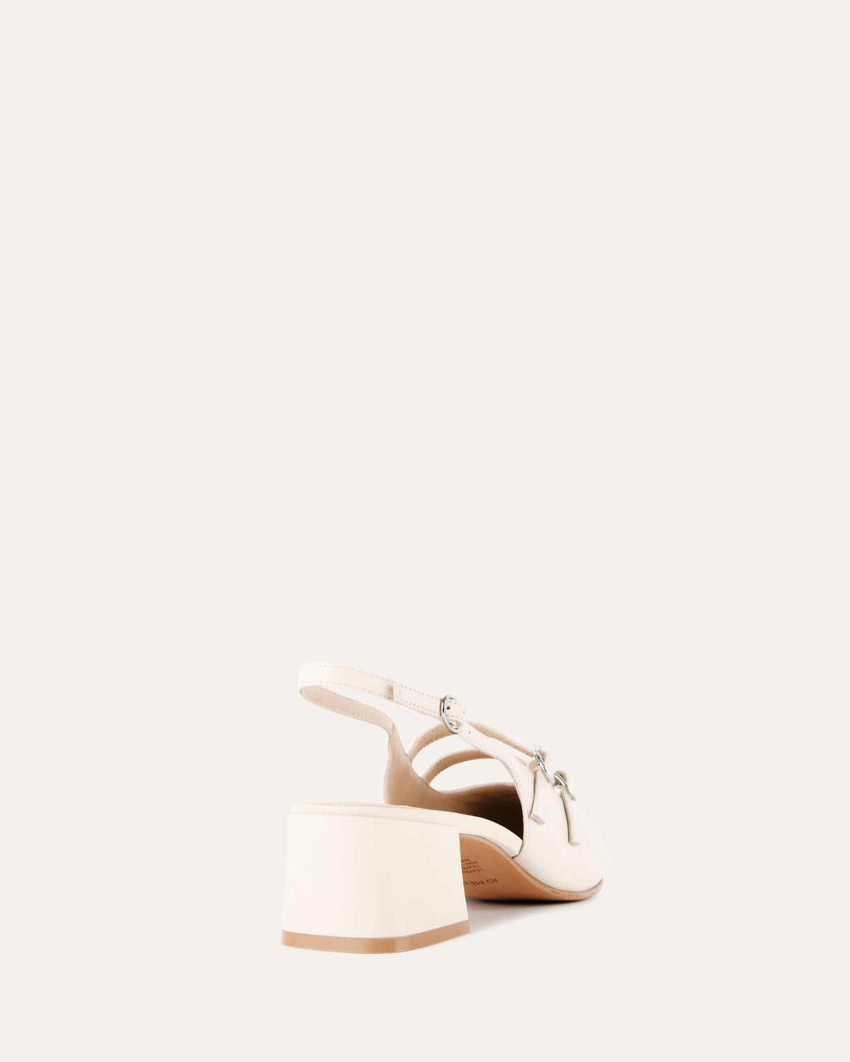 EMMY LOW HEELS OFF WHITE LEATHER