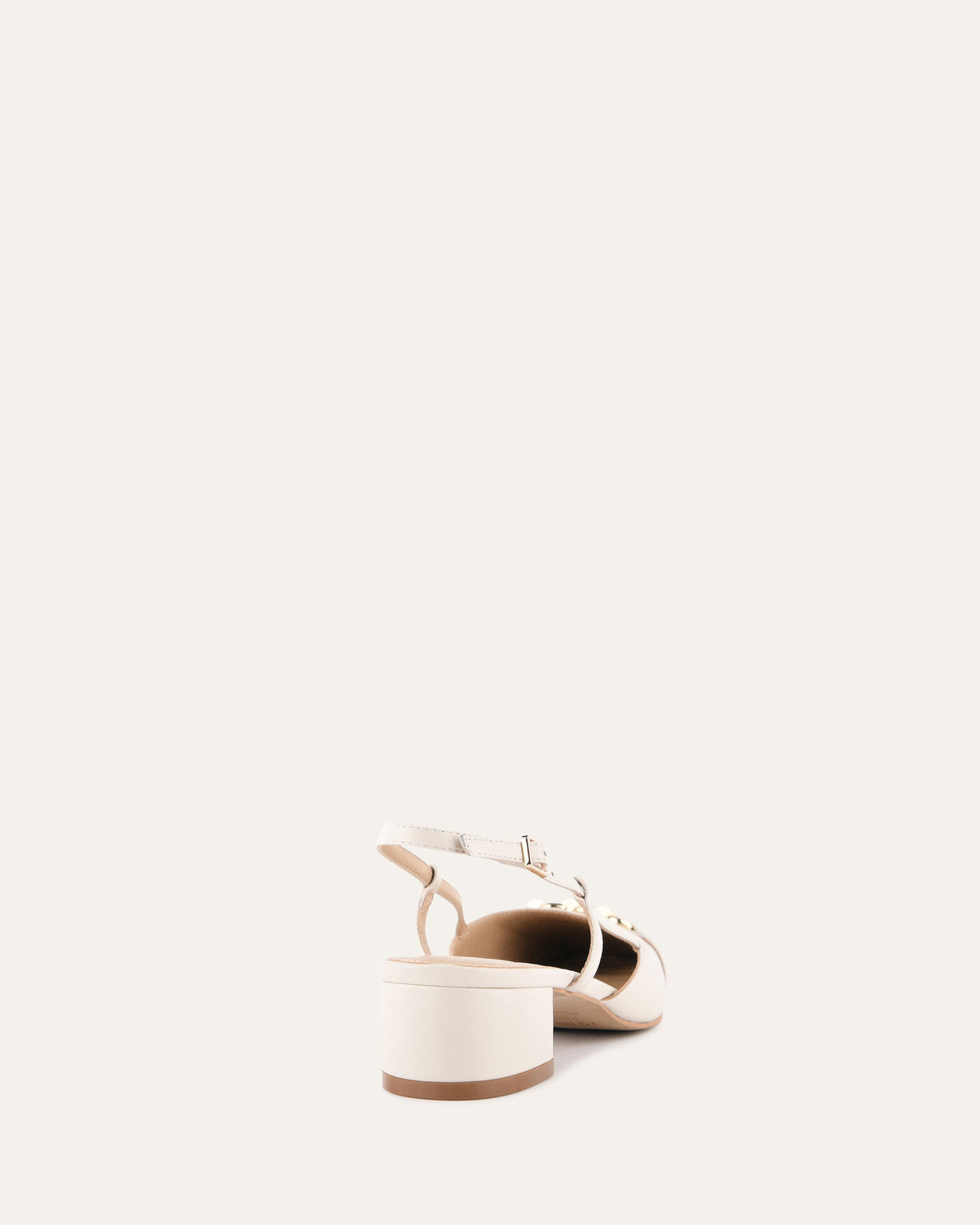 FRANCA LOW HEELS OFF WHITE LEATHER