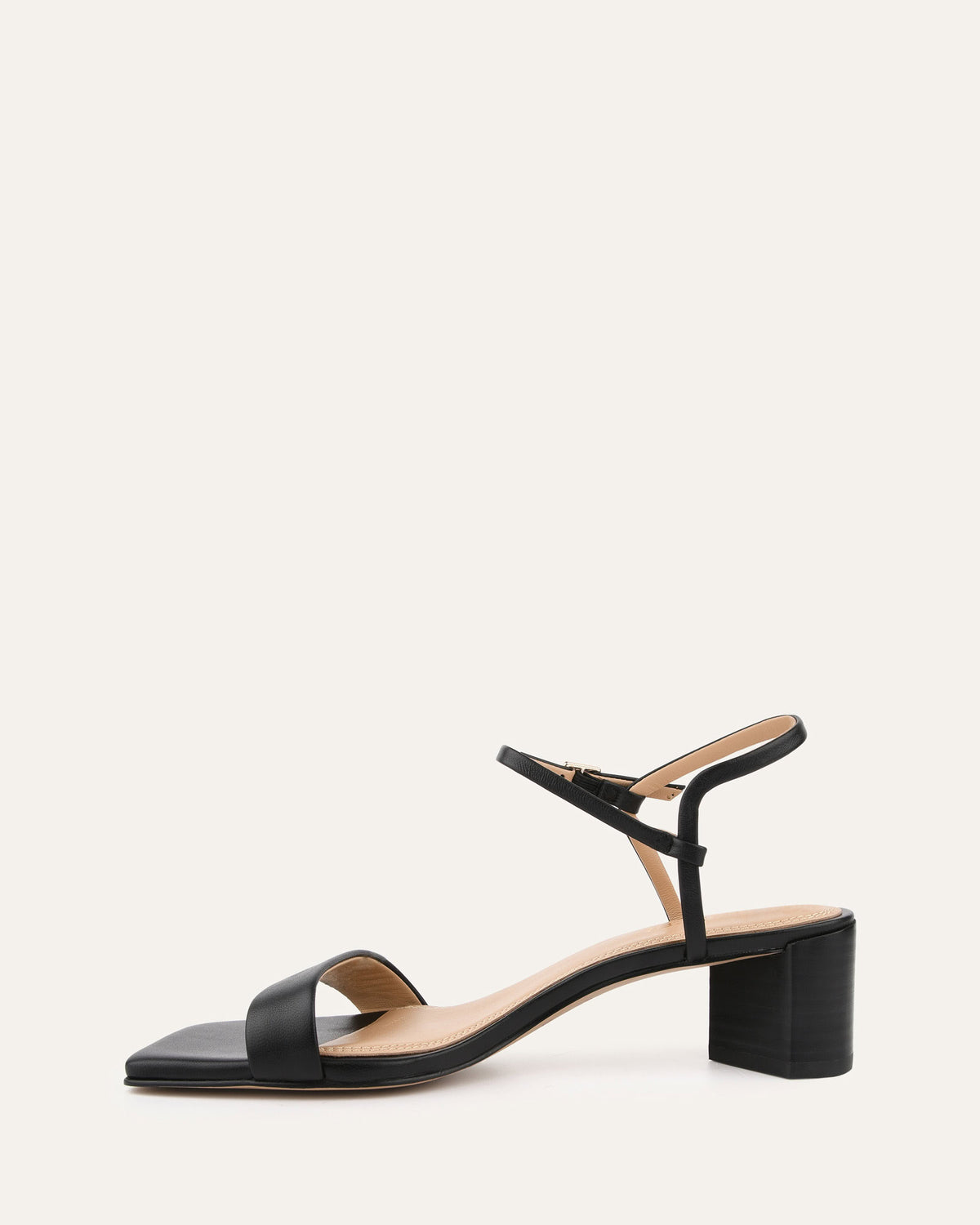 HELEN MID SANDALS BLACK LEATHER