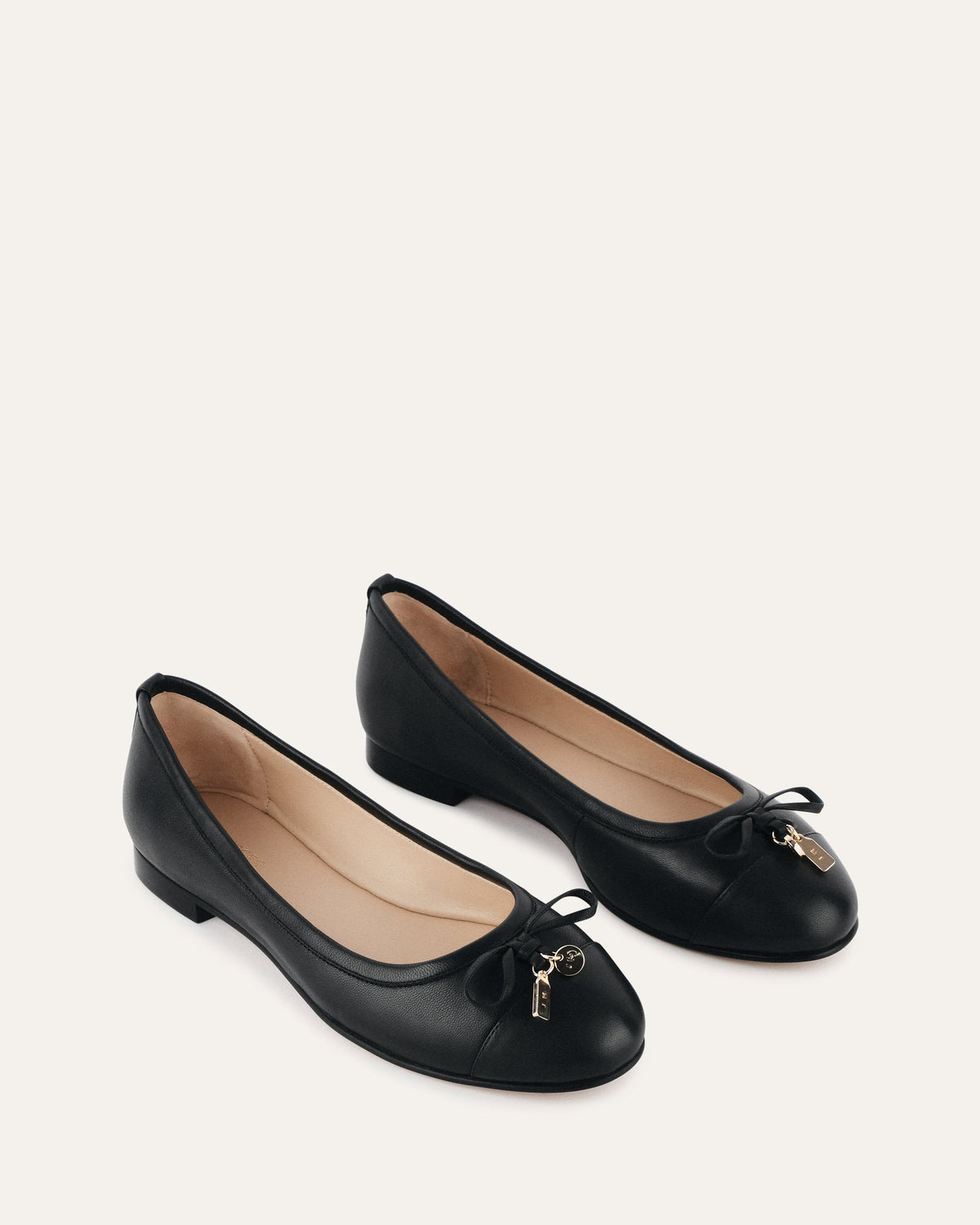 HERMIONE DRESS FLATS BLACK LEATHER