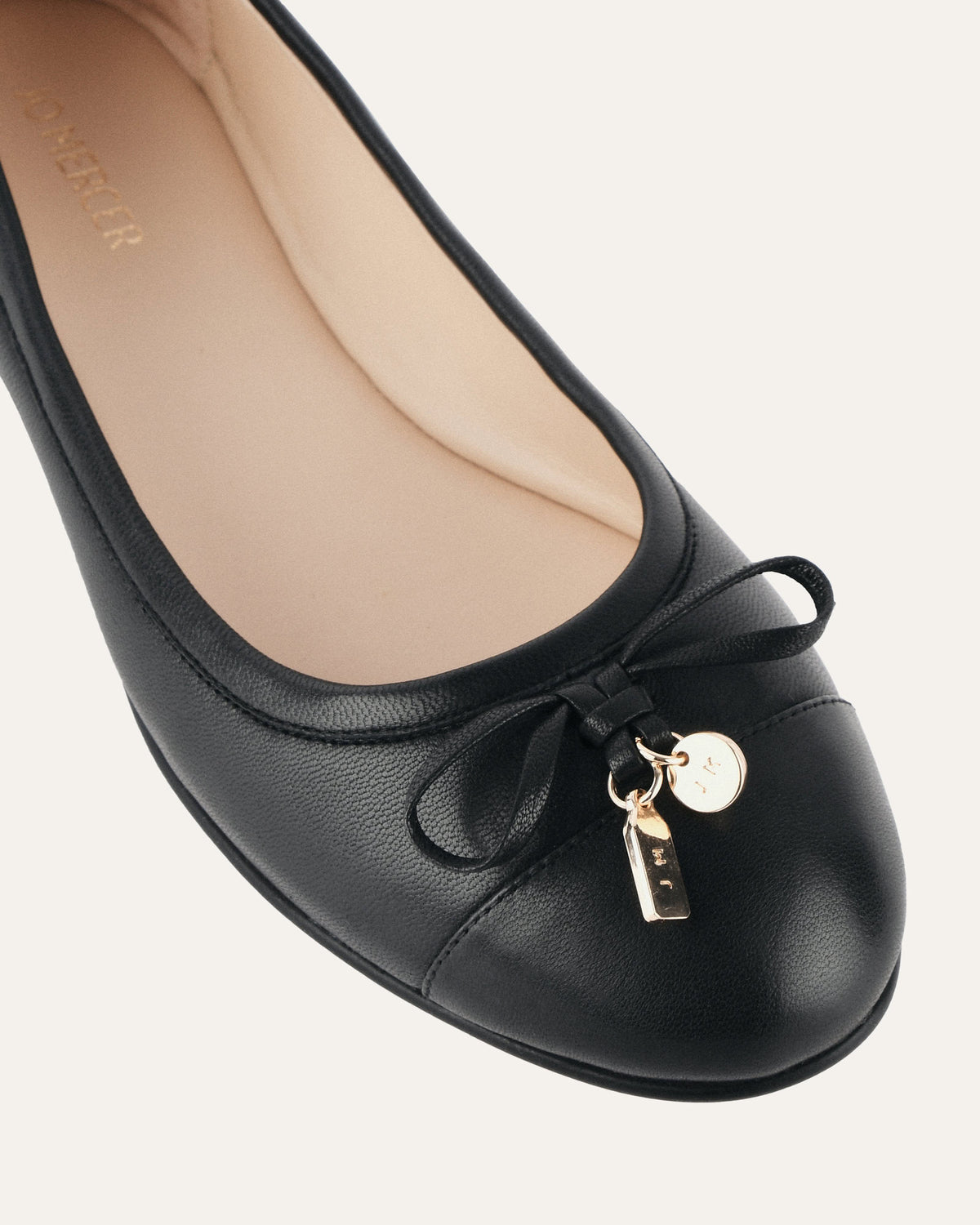 HERMIONE DRESS FLATS BLACK LEATHER