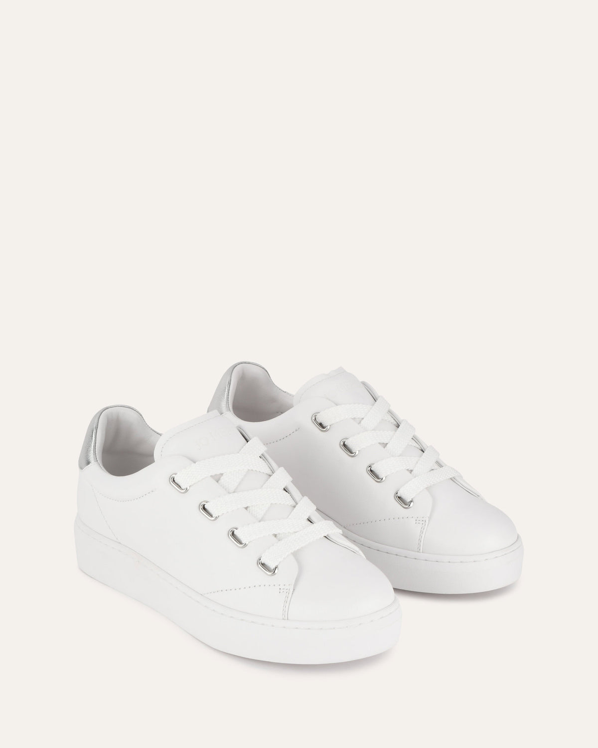 HORIZON SNEAKERS WHITE SILVER LEATHER