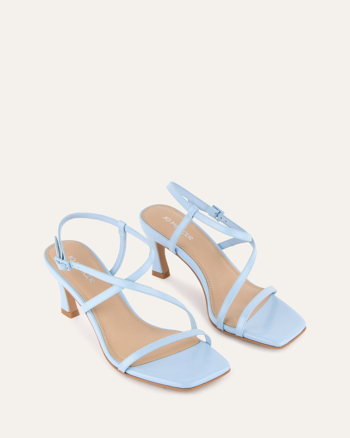 JOCKEY HIGH HEEL SANDALS SKY BLUE LEATHER