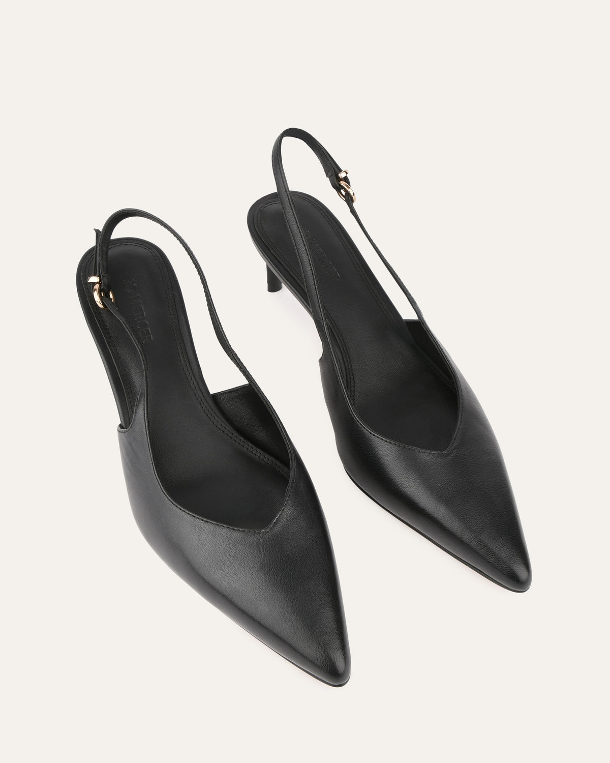 JULIAN MID HEELS BLACK LEATHER