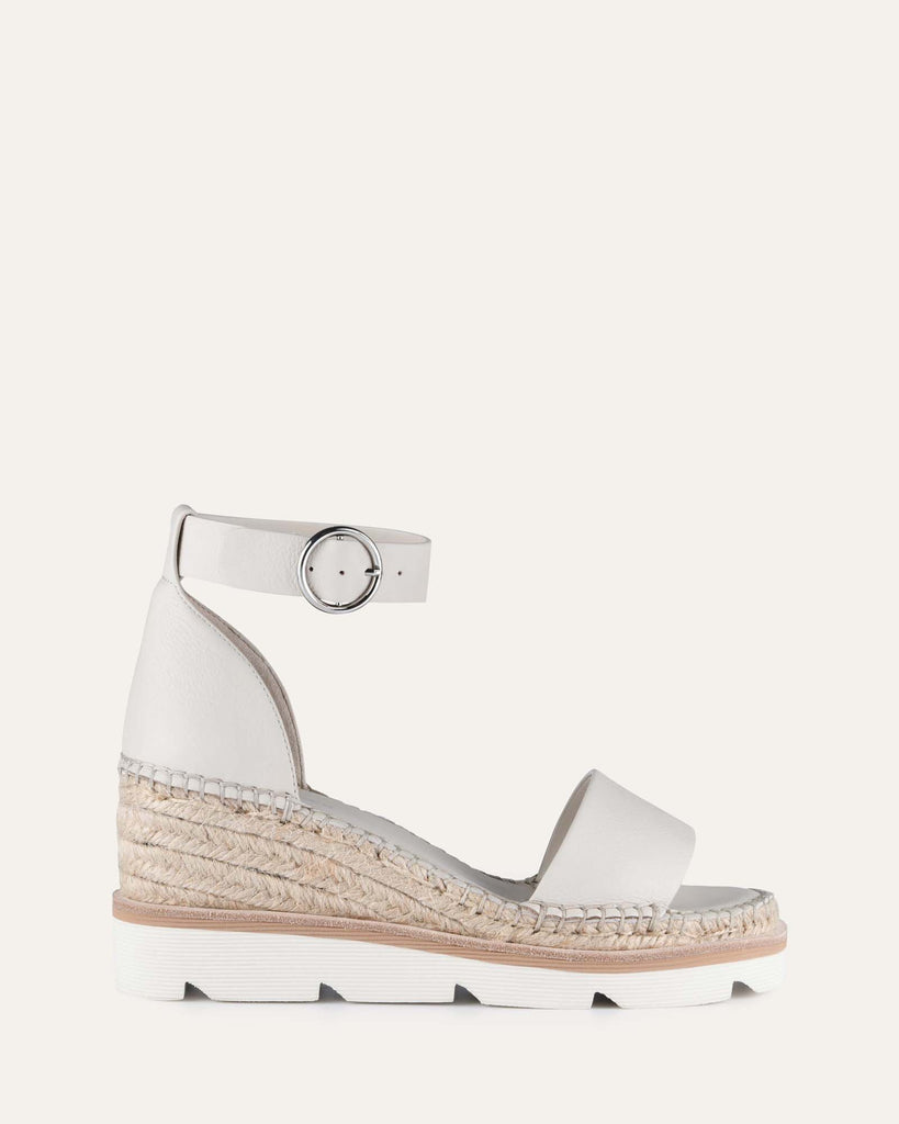 KELLY MID HEEL WEDGES BONE LEATHER Jo Mercer