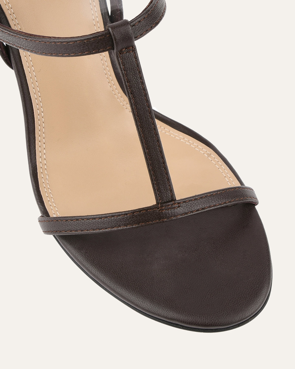 LACEY HIGH HEEL SANDALS CACAO LEATHER