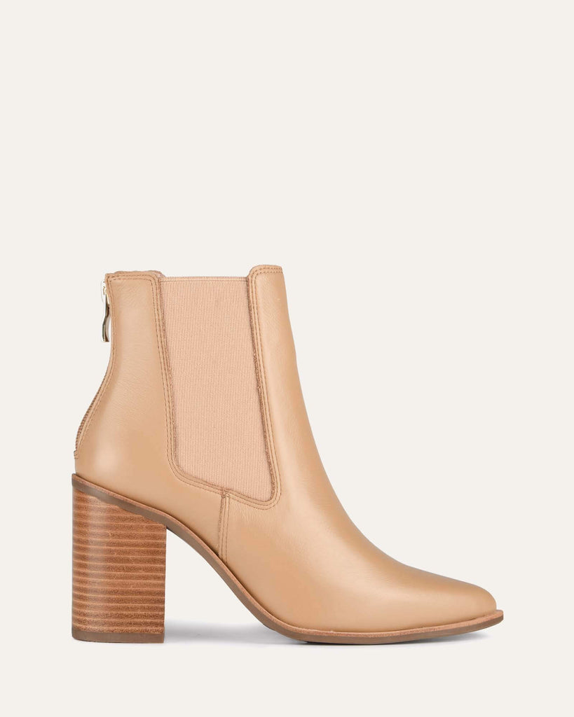 Tan patent ankle on sale boots