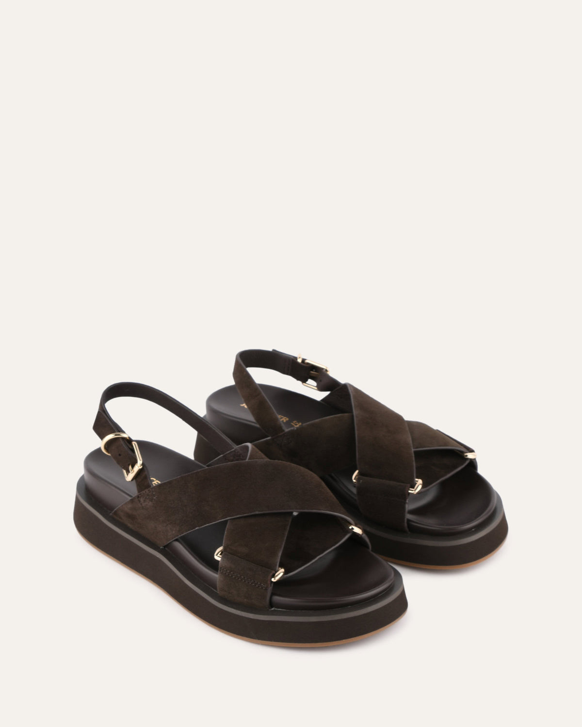 MARLEY FLAT SANDALS ESPRESSO SUEDE