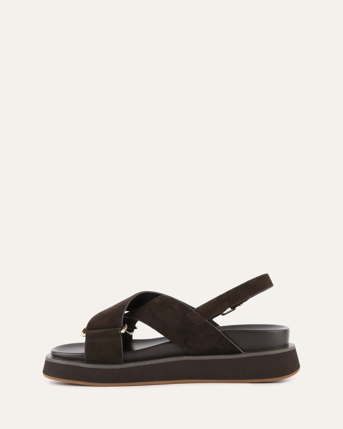 MARLEY FLAT SANDALS ESPRESSO SUEDE