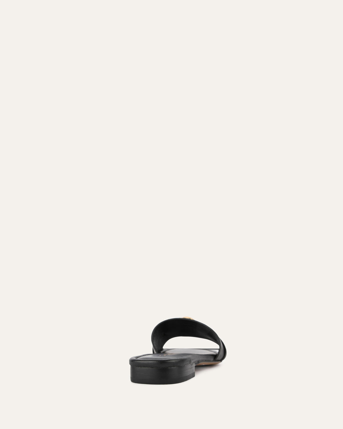 PABLO FLAT SLIDE BLACK LEATHER