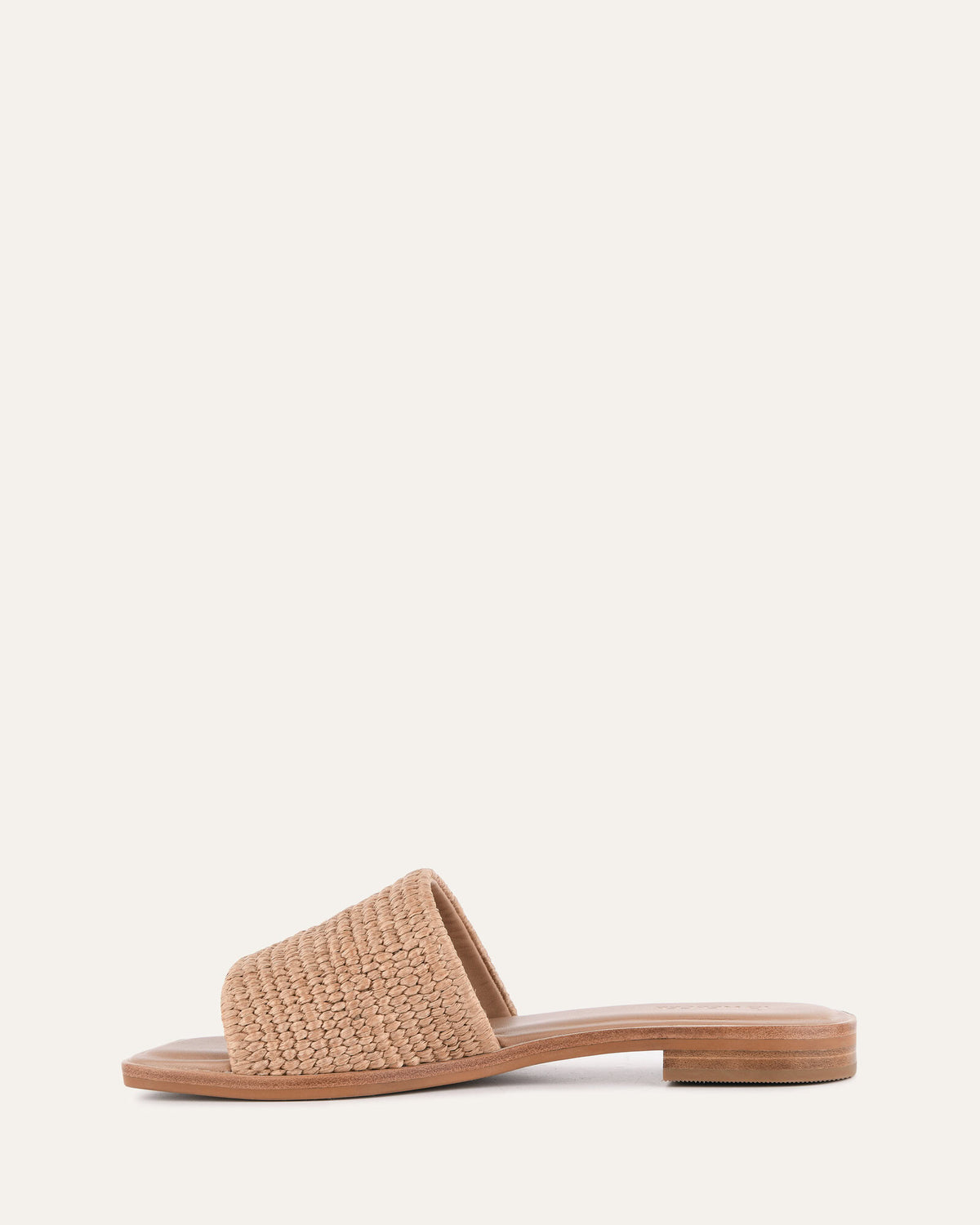 PICASSO FLAT SLIDE TAN RAFFIA