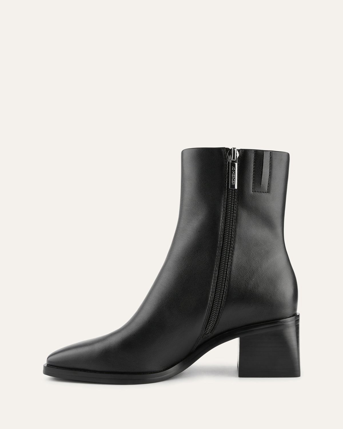 QUADE MID ANKLE BOOTS BLACK LEATHER