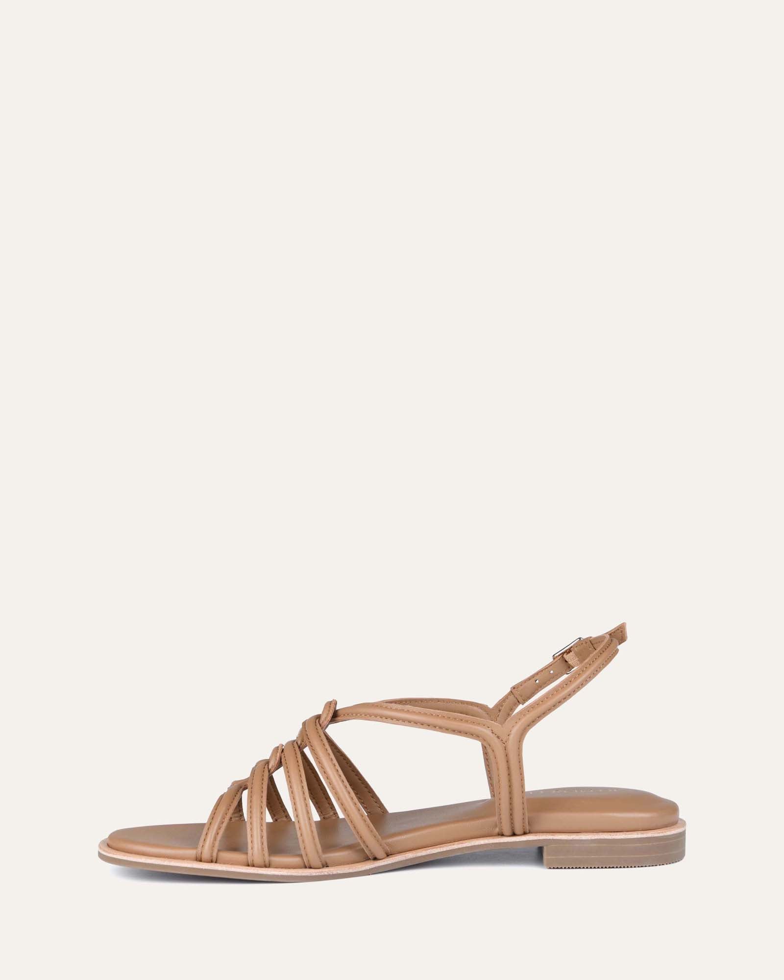 Tan sandals ankle on sale strap