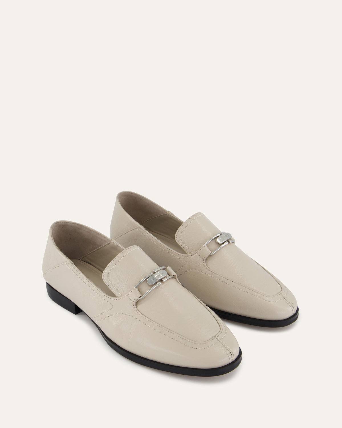 RILEY LOAFERS BONE CRINKLE LEATHER
