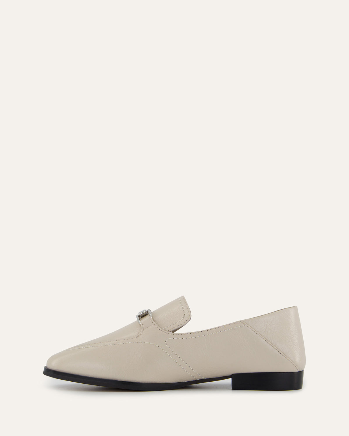 RILEY LOAFERS BONE CRINKLE LEATHER