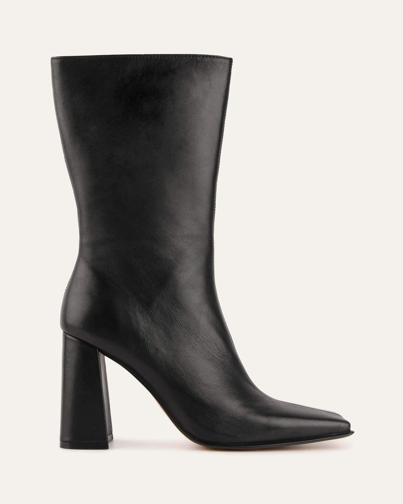 RUSH CALF BOOTS BLACK LEATHER - Jo Mercer