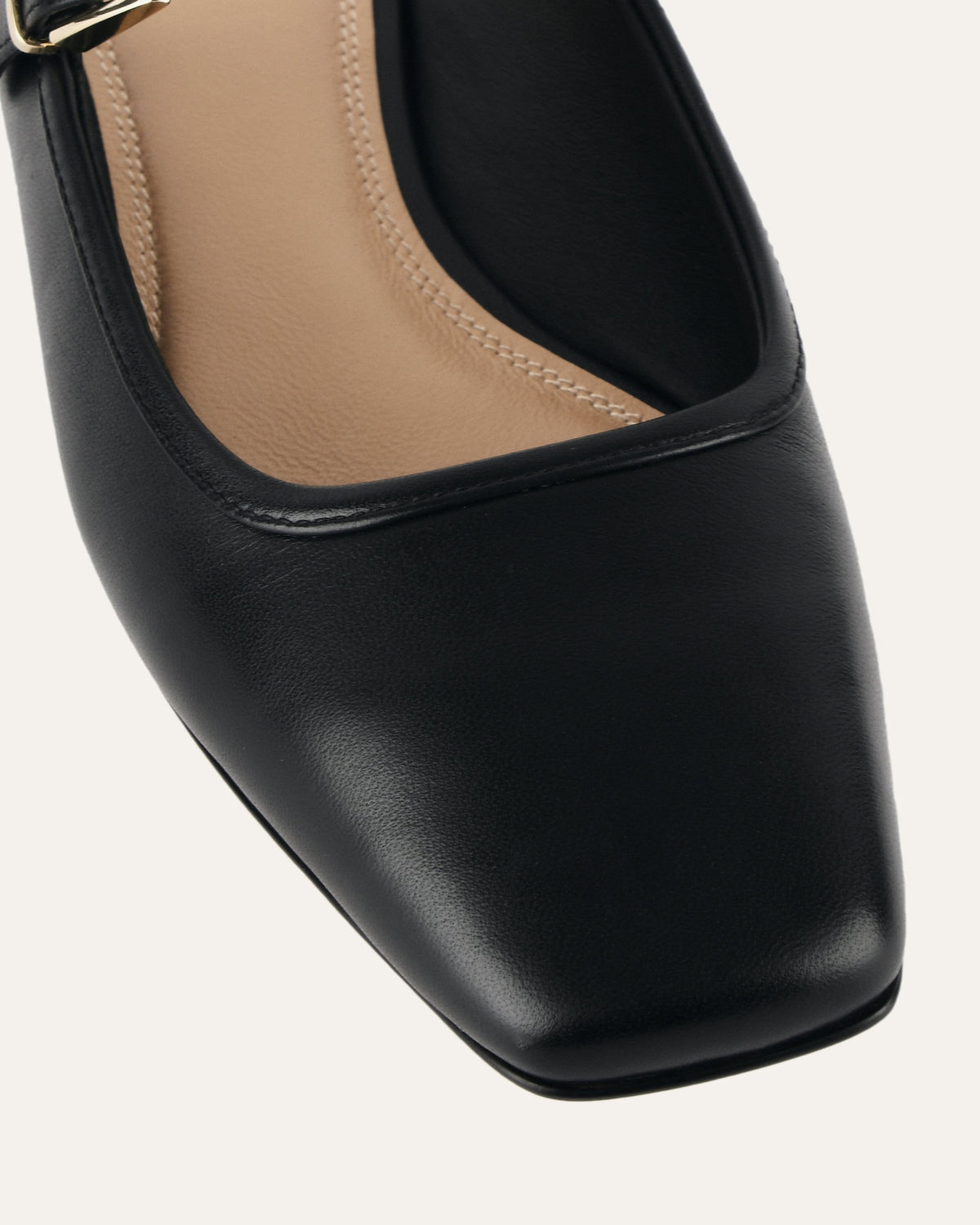 SAMMY DRESS FLATS BLACK LEATHER