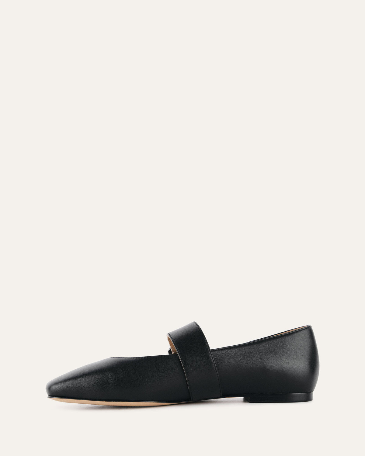 SARAH CASUAL FLATS BLACK LEATHER