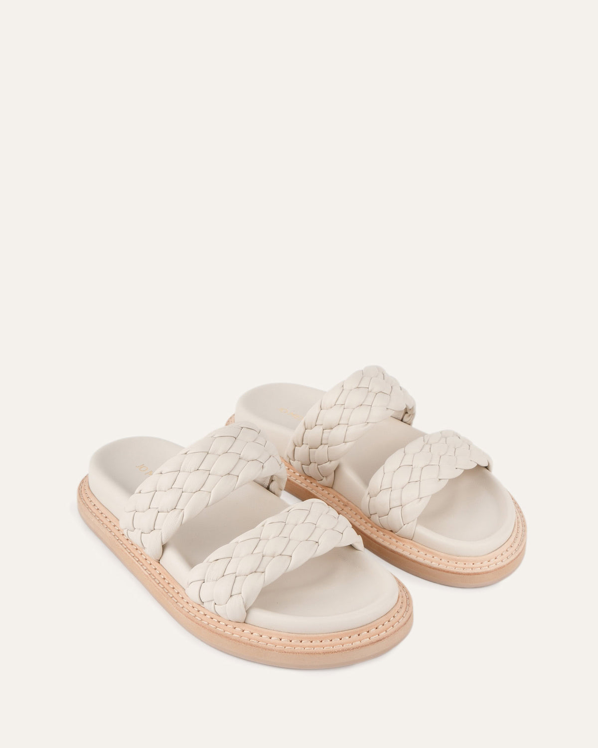 VEGA FLAT SANDALS OFF WHITE LEATHER