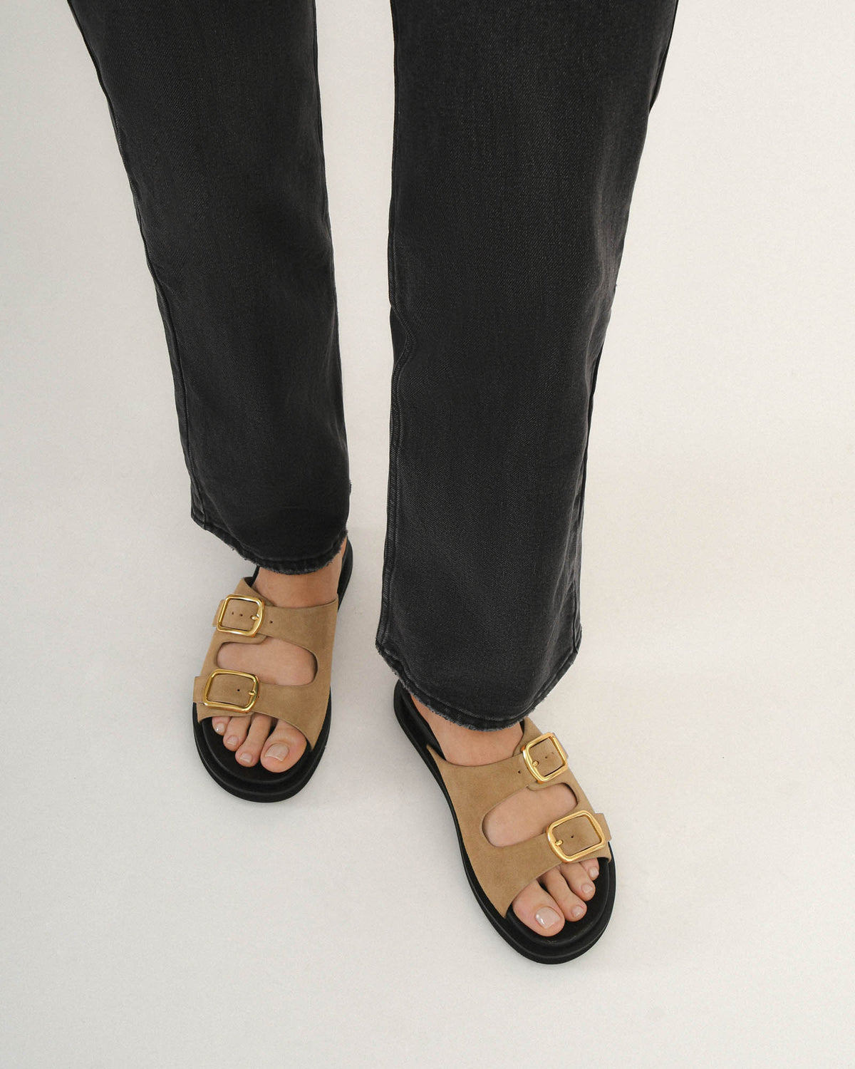 EGON FLAT SANDALS MARSH SUEDE