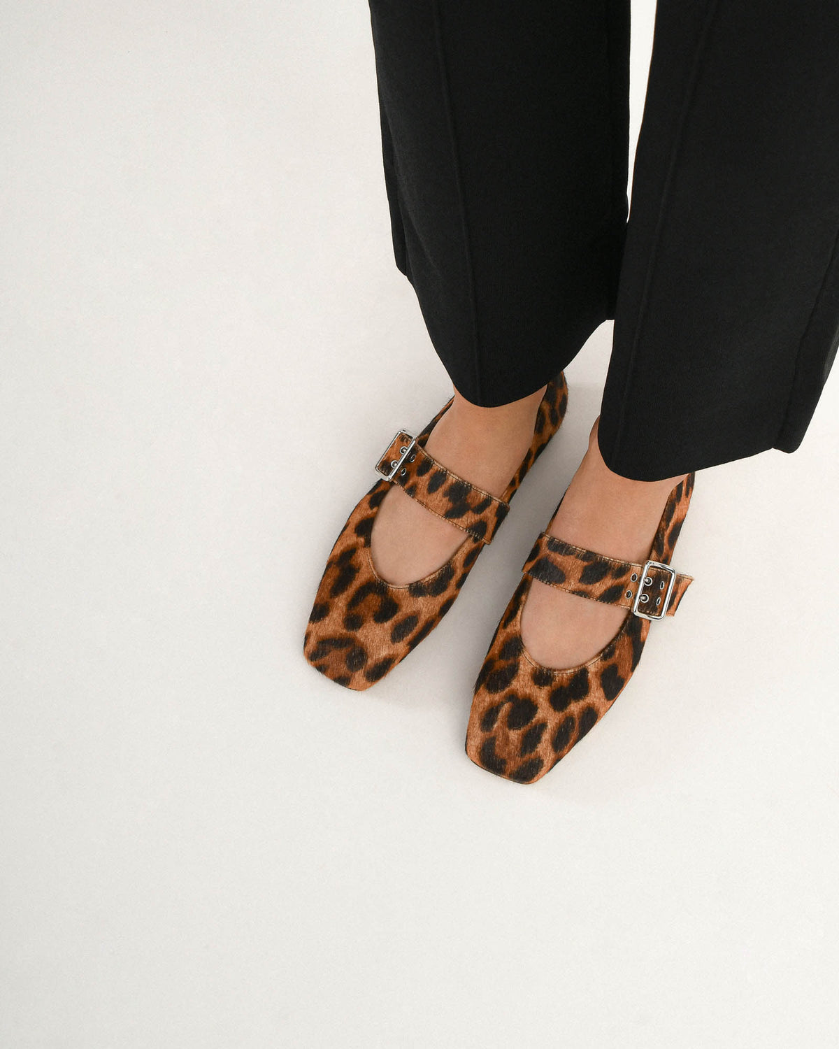 SARAH CASUAL FLATS OCELOT LEATHER