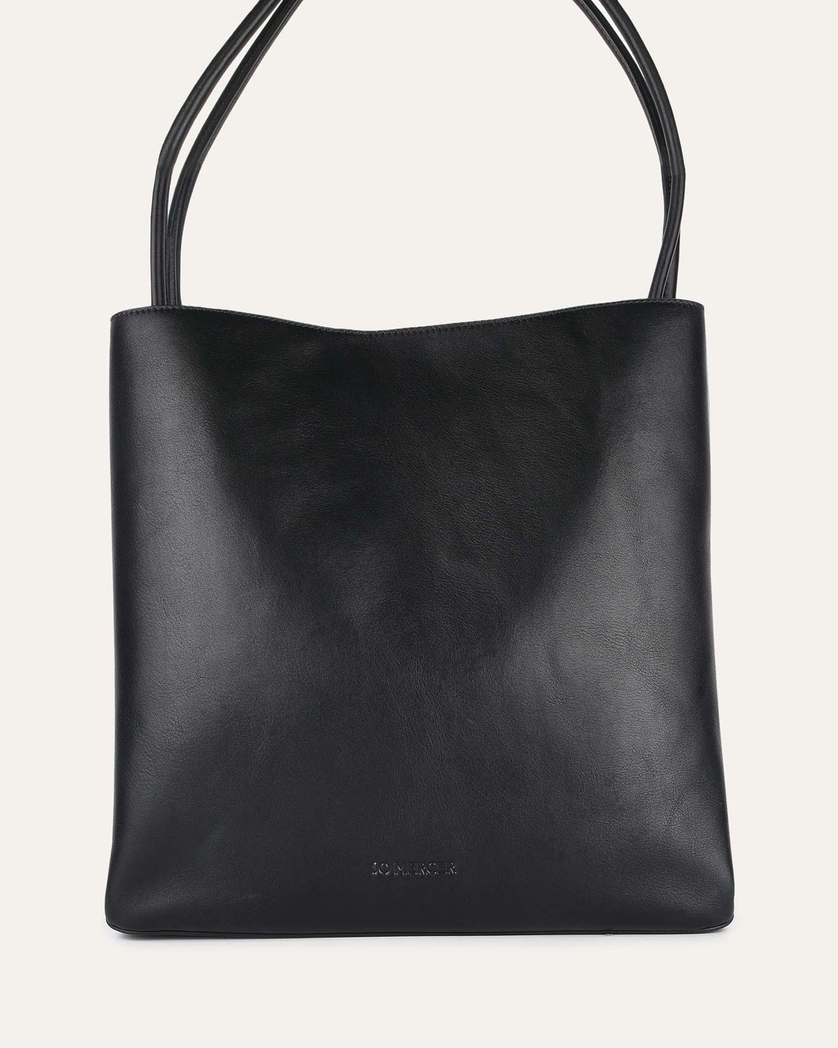 THEODORE SHOULDER BAG BLACK LEATHER