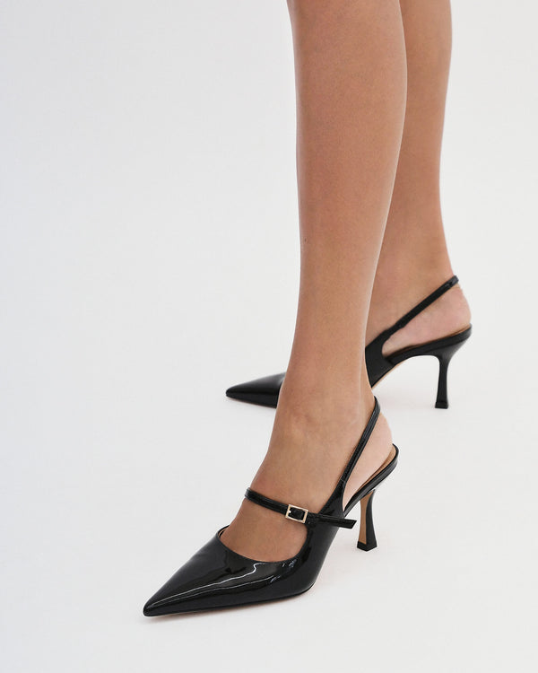 ARCHER HIGH HEELS BLACK PATENT - Jo Mercer