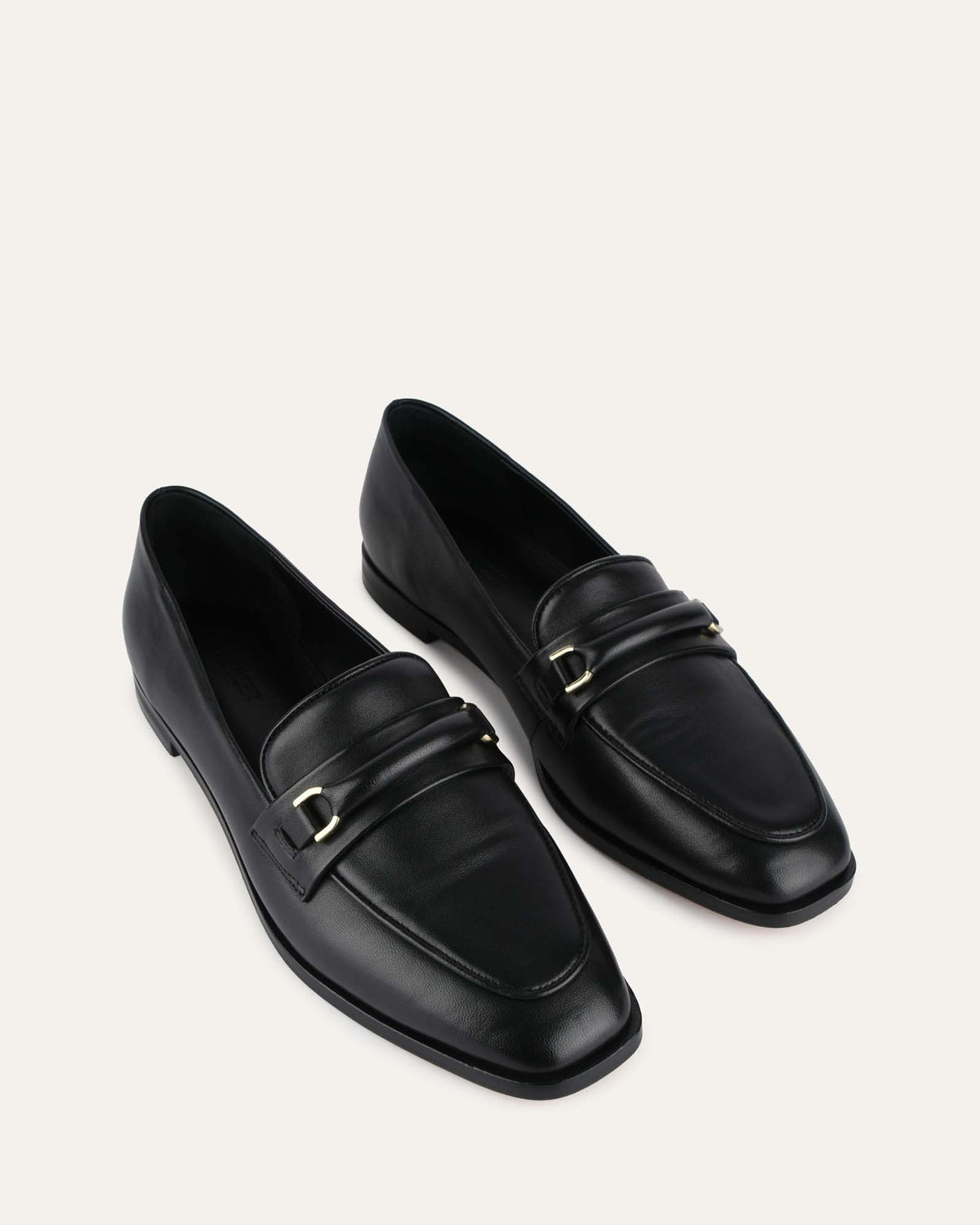 ATHENA LOAFERS BLACK LEATHER