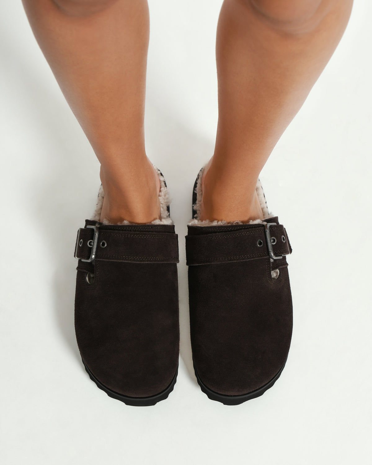 JUNIPER CASUAL FLATS BITTER CHOC SUEDE