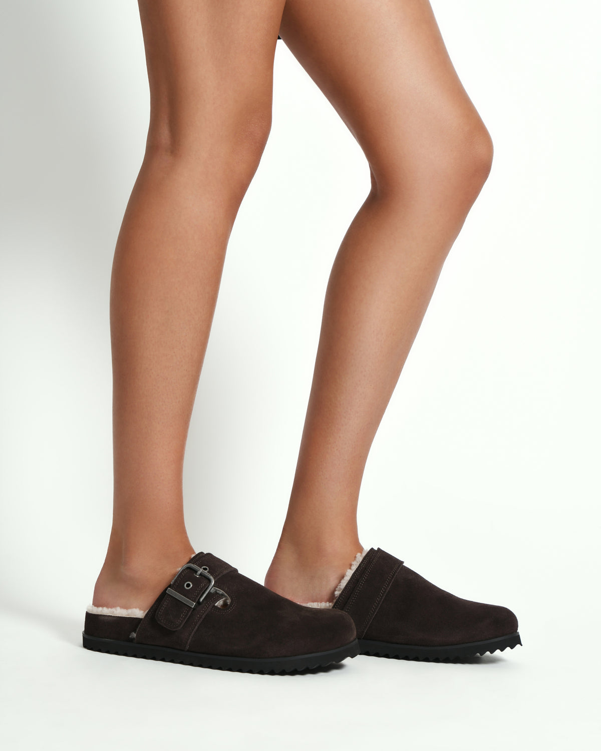 JUNIPER CASUAL FLATS BITTER CHOC SUEDE