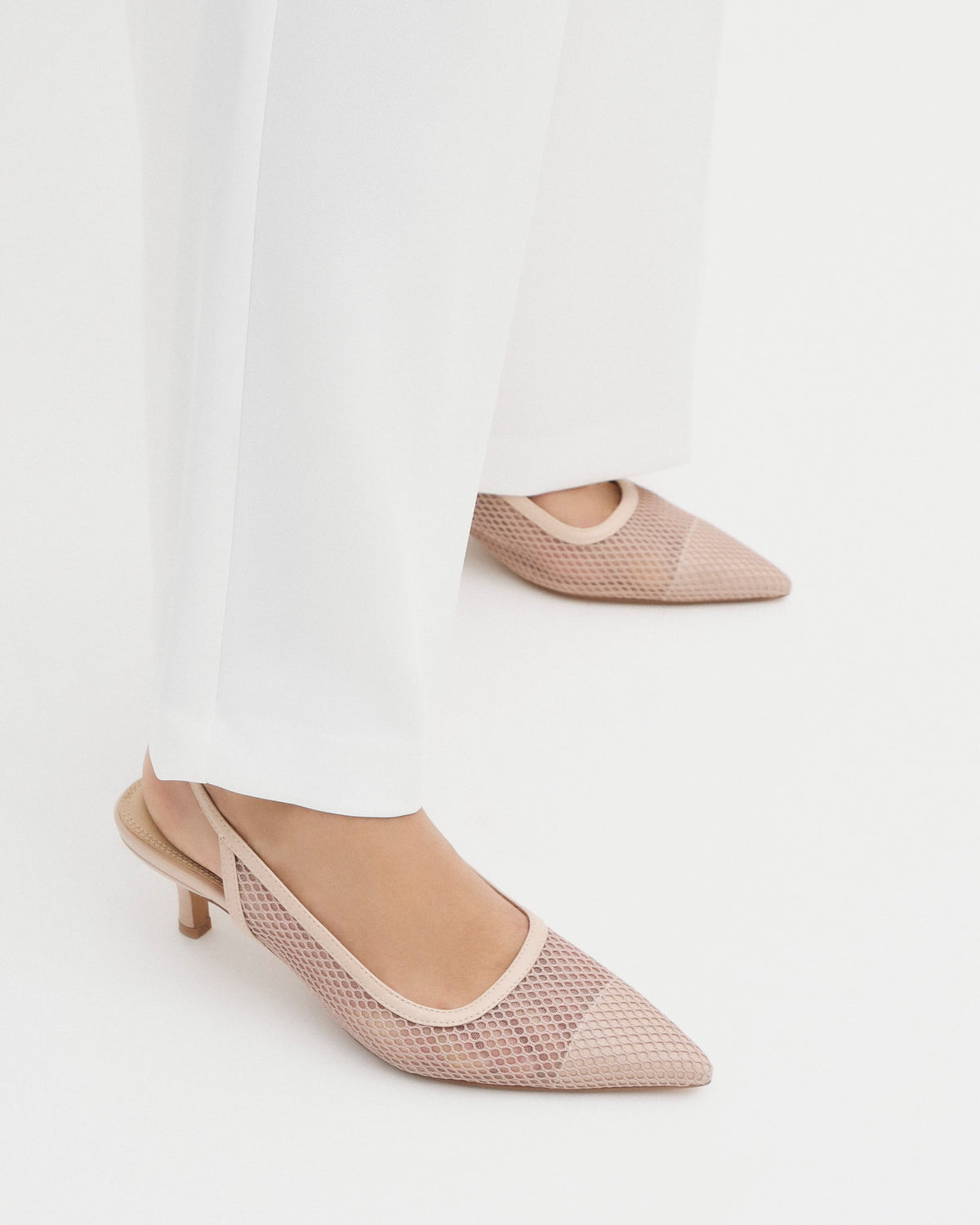 RIVA MID HEELS PINK MESH