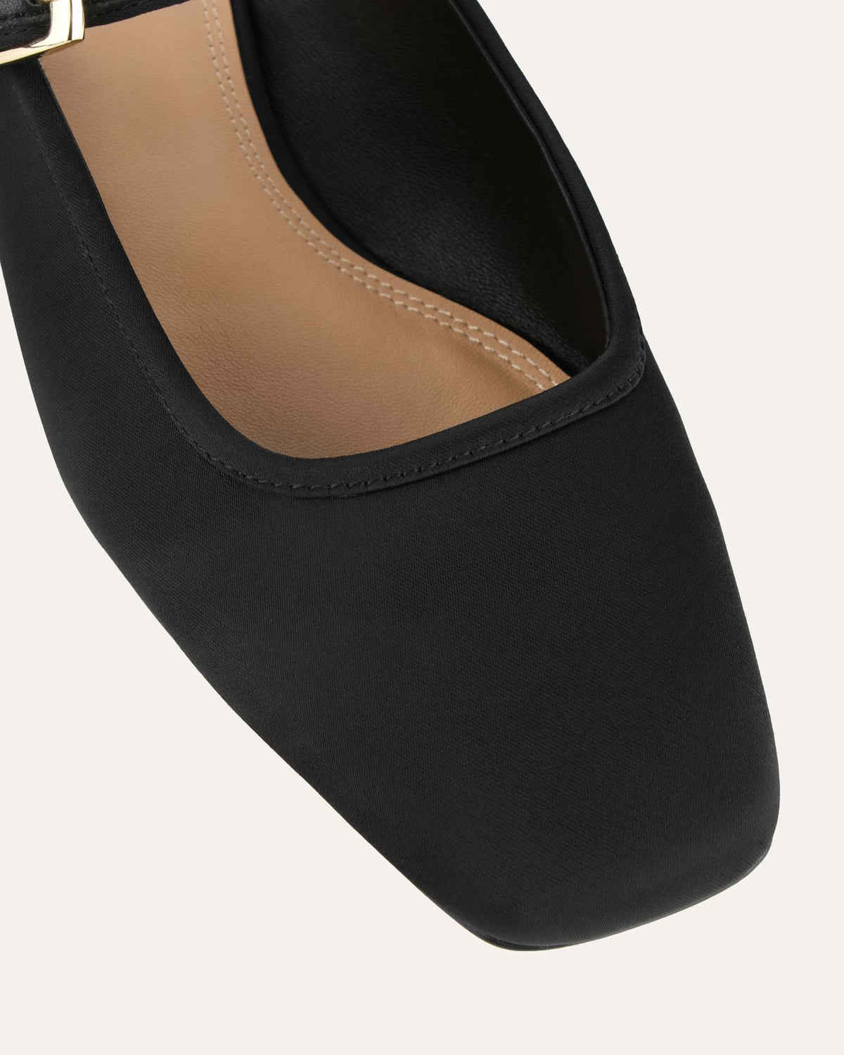 SAMMY DRESS FLATS BLACK SATIN