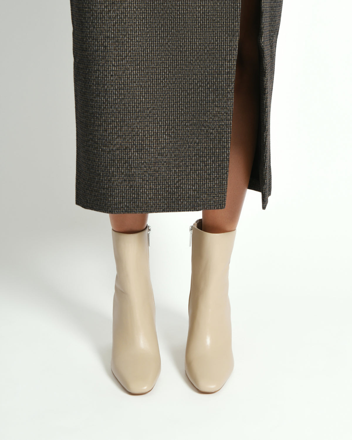 SUKI HIGH ANKLE BOOTS SAND LEATHER