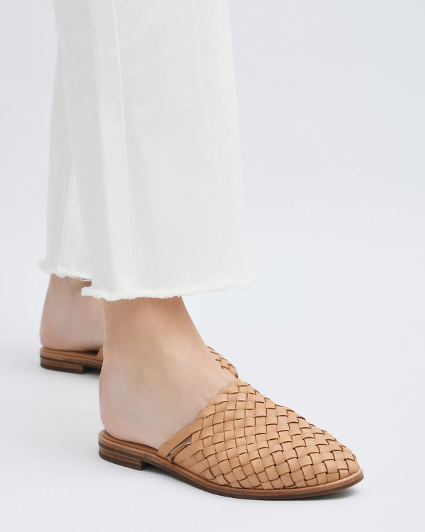 WEAVER CASUAL FLATS TAN LEATHER - Jo Mercer