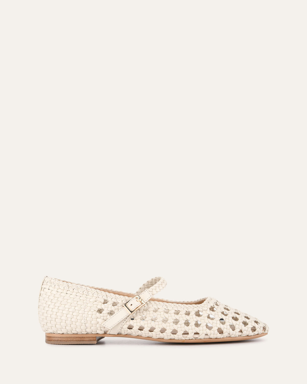 WILLIS CASUAL FLATS OFF WHITE LEATHER