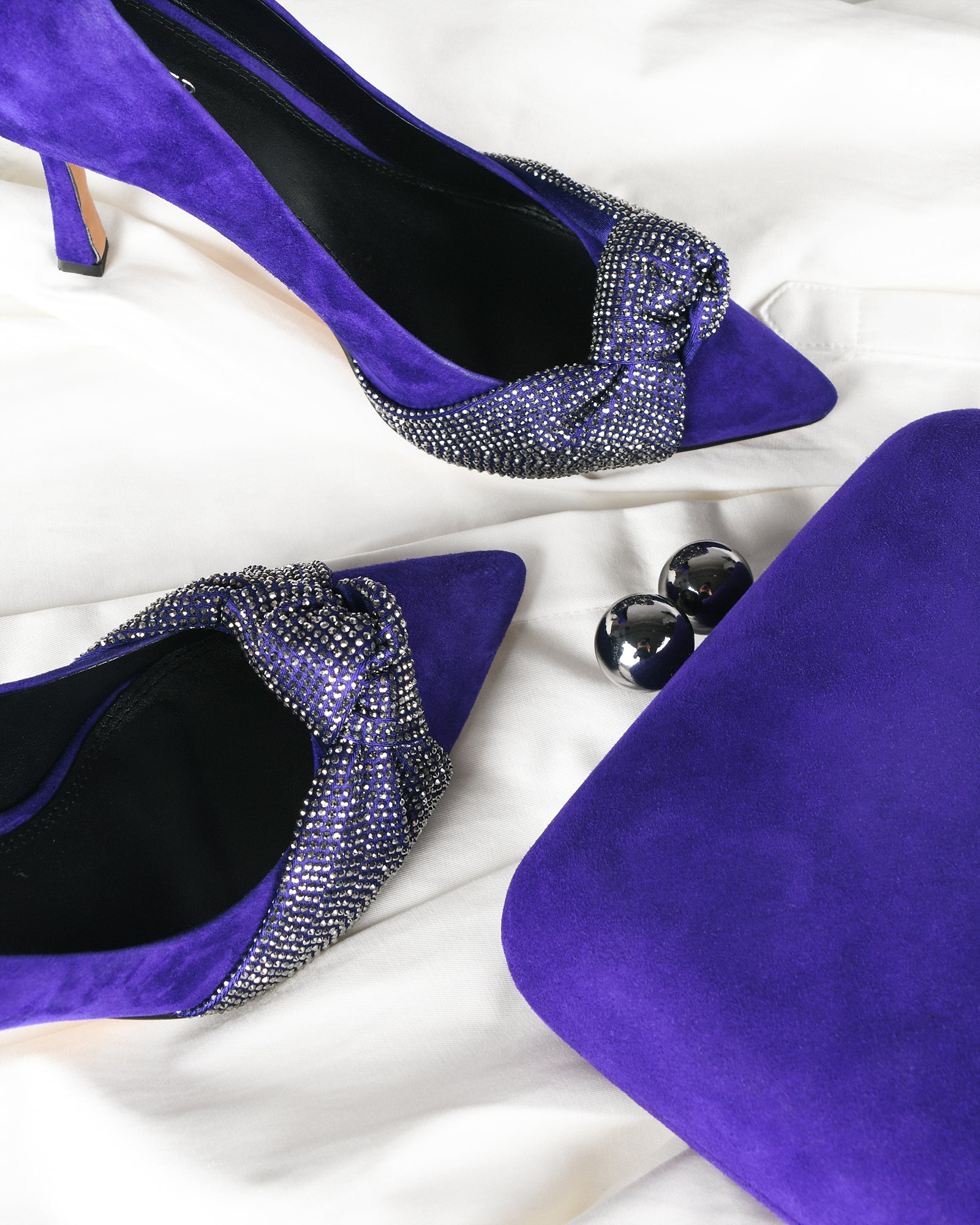 Elle Harissa Purple Heels Women's Size 7 Purple... - Depop