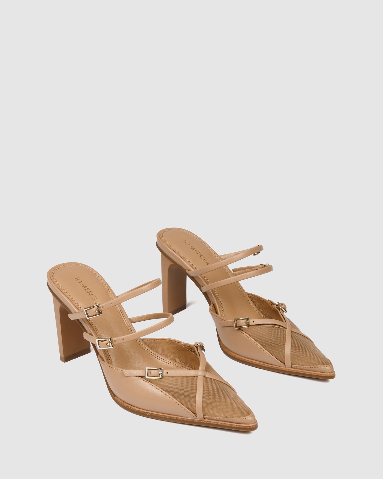 High-heel strappy sandals with ankle strap - Women | Bershka